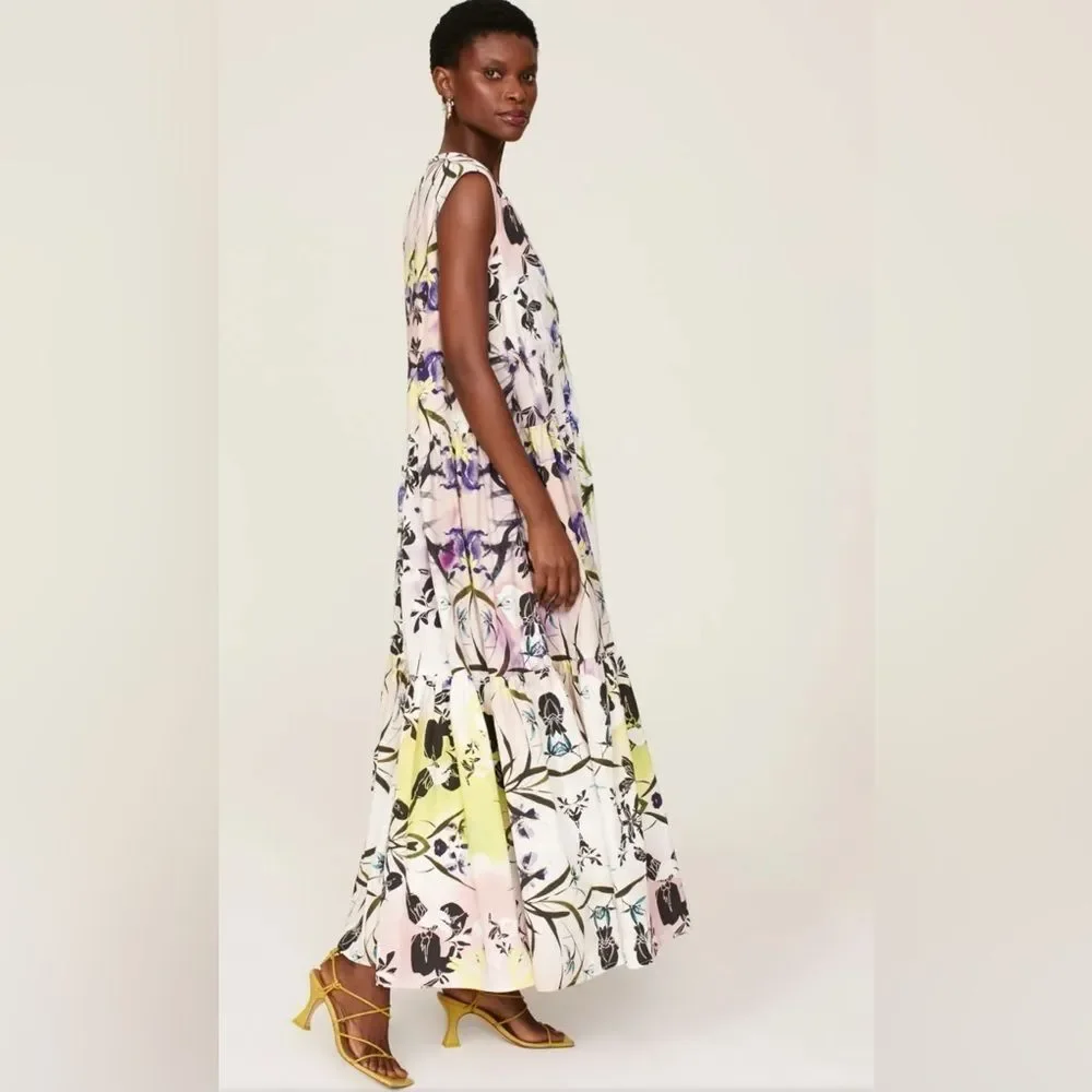 Bibhu Mohapatra Collective x RTR Tiered Floral Dress‎ - Size M $495 MSRP - Picture 2 of 12